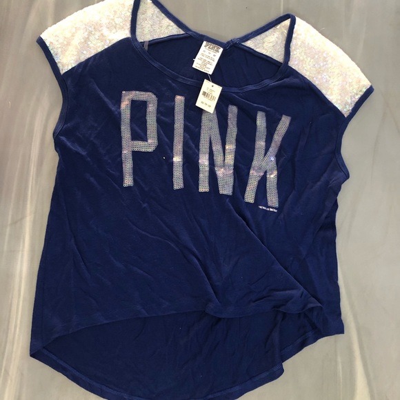 VS PINK Sequin T-Shirt - Picture 1 of 3